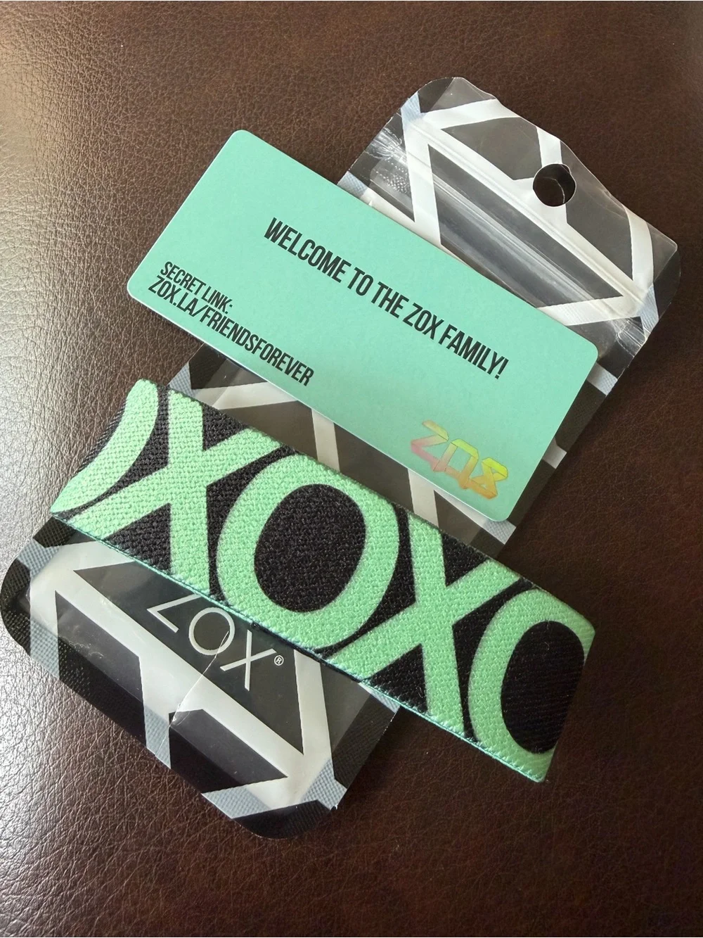 ZOX Rare Mint Fabric Wristband: “F&F” (Retired)